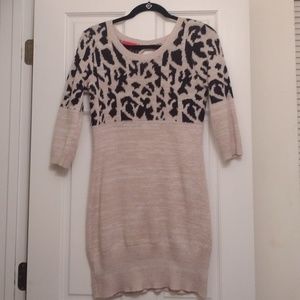 Creme/Black sweater dress